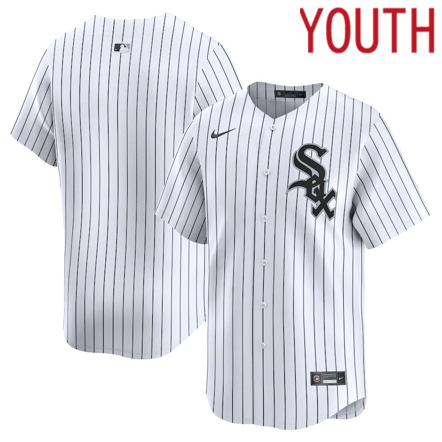 Youth Chicago White Sox Blank Nike White Home Limited MLB Jersey->customized mlb jersey->Custom Jersey